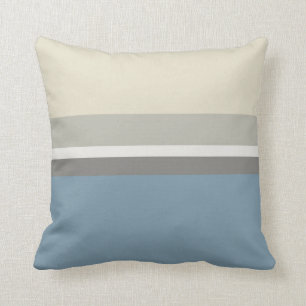 Modern Minimalist Beach House Stripe Throw Pillow