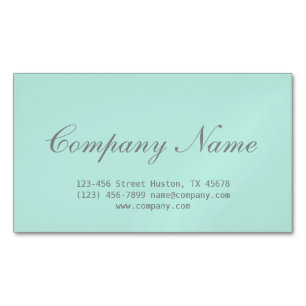 modern Minimalist beauty hair salon mint green Magnetic Business Card