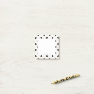 Modern Minimalist Beige and Brown Vintage Pattern Post-it Notes