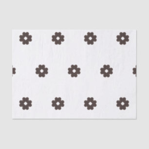 Modern Minimalist Beige and Brown Vintage Pattern Tissue Paper