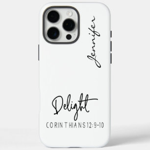 Modern Minimalist Bible Verse Corinthians iPhone 16 Pro Max Case