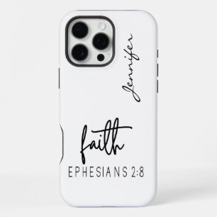 Modern Minimalist Bible Verse Ephesians iPhone  16 Pro Max Case