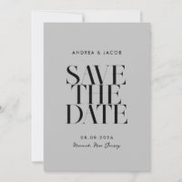 Modern Minimalist Black and Grey Chic Wedding