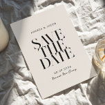 Modern Minimalist Black and Ivory Chic Wedding Save The Date<br><div class="desc">Modern Minimalist Black and Ivory Chic Wedding Save the Date</div>