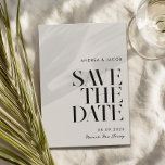 Modern Minimalist Black and Ivory Chic Wedding Save The Date<br><div class="desc">Modern Minimalist Black and Ivory Chic Wedding Save the Date</div>