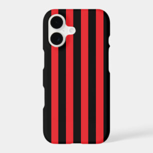 Modern Minimalist Black and Red Stripes