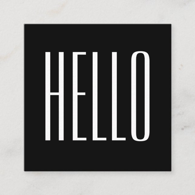 Modern minimalist black and white business card (Front)