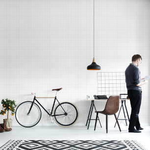 Modern Minimalist Black and White Chequered Design Wallpaper