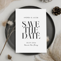 Modern Minimalist Black and White Chic Wedding