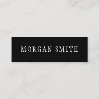 Modern Minimalist Black and White Mini Business Card