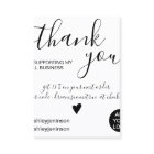 Modern minimalist black and white order thank you