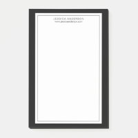 Modern Minimalist Black And White Personalized