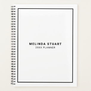 Modern Minimalist Black and White Planner