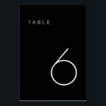 Modern Minimalist Black and White Table Number<br><div class="desc">This Modern Minimalist Table Number is perfect for wedding table numbers or any table number party needs. Fully customizable! **PLEASE NOTE: To order,  simply adjust your table number and add each number to your cart separately. Then check out once you are finished.</div>