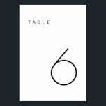 Modern Minimalist Black and White Table Number<br><div class="desc">This Modern Minimalist Table Number is perfect for wedding table numbers or any table number party needs. Fully customizable for all the table numbers you need. **PLEASE NOTE: To order,  simply adjust your table number and add each number to your cart separately. Then check out once you are finished.</div>
