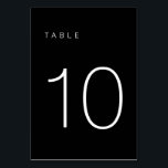 Modern Minimalist Black and White Table Number 10<br><div class="desc">This Modern Minimalist Table Number is perfect for wedding table numbers or any table number party needs! Fully customizable!</div>
