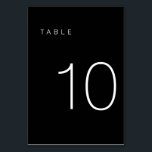 Modern Minimalist Black and White Table Number 10<br><div class="desc">This Modern Minimalist Table Number is perfect for wedding table numbers or any table number party needs! Fully customizable!</div>