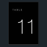 Modern Minimalist Black and White Table Number 11<br><div class="desc">This Modern Minimalist Table Number is perfect for wedding table numbers or any table number party needs! Fully customizable!</div>