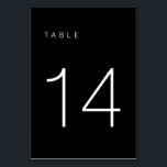 Modern Minimalist Black and White Table Number 14<br><div class="desc">This Modern Minimalist Table Number is perfect for wedding table numbers or any table number party needs! Fully customizable!</div>