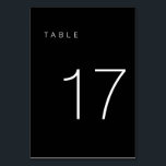 Modern Minimalist Black and White Table Number 17<br><div class="desc">This Modern Minimalist Table Number is perfect for wedding table numbers or any table number party needs! Fully customizable!</div>