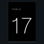 Modern Minimalist Black and White Table Number 17<br><div class="desc">This Modern Minimalist Table Number is perfect for wedding table numbers or any table number party needs! Fully customizable!</div>