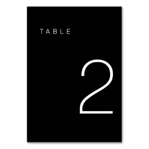 Modern Minimalist Black and White Table Number 2