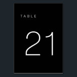 Modern Minimalist Black and White Table Number 21<br><div class="desc">This Modern Minimalist Table Number is perfect for wedding table numbers or any table number party needs! Fully customizable!</div>