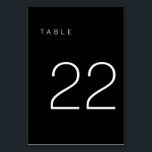 Modern Minimalist Black and White Table Number 22<br><div class="desc">This Modern Minimalist Table Number is perfect for wedding table numbers or any table number party needs! Fully customizable!</div>