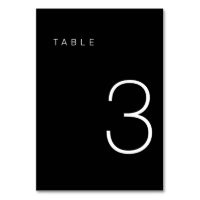 Modern Minimalist Black and White Table Number 3