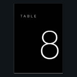 Modern Minimalist Black and White Table Number 8<br><div class="desc">This Modern Minimalist Table Number is perfect for wedding table numbers or any table number party needs! Fully customizable!</div>