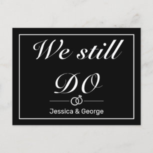 Modern Minimalist Black Anniversary Invitation