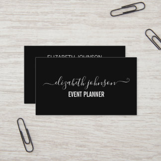 Modern Minimalist Black Business Card