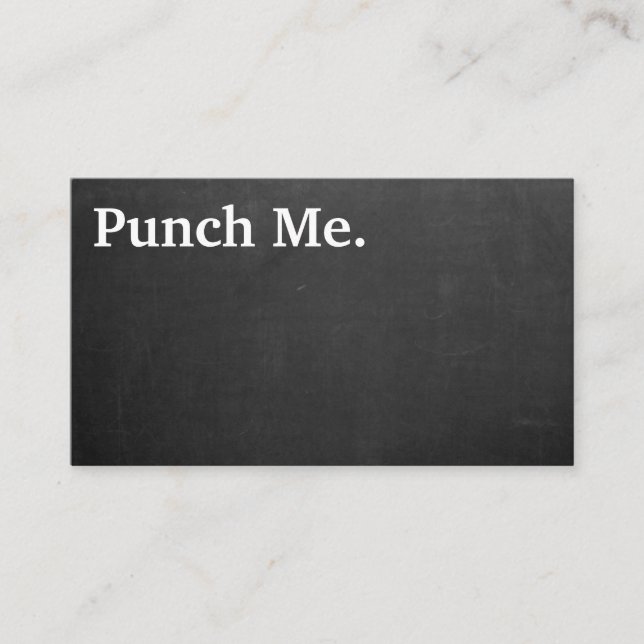 Modern Minimalist Black Chalkboard Loyalty Card (Front)