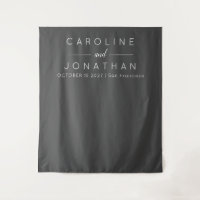 Modern Minimalist Black Custom Wedding Backdrop