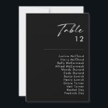Modern Minimalist | Black Table Number Chart<br><div class="desc">This modern minimalist | black table number chart is perfect for your classy boho wedding. Its simple, unique abstract design accompanied by a contemporary minimal script and a black and white colour palette gives this product a feel of elegant formal luxury while staying simplistic, chic bohemian. Keep it as is,...</div>