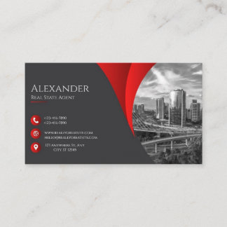 Modern Minimalist Black Typographic Logo Elegant  Business Card