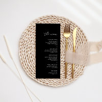 Modern Minimalist Black Wedding Dinner
