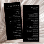 Modern Minimalist | Black Wedding Program<br><div class="desc">This modern minimalist | black wedding program is perfect for your classy boho wedding. Its simple, unique abstract design accompanied by a contemporary minimal script and a black and white colour palette gives this product a feel of elegant formal luxury while staying simplistic, chic bohemian. Keep it as is, or...</div>