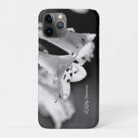Modern Minimalist Black & White Flower with ursign