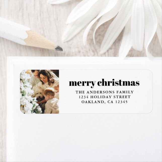 Modern Minimalist Black & White Merry Christmas (Insitu)