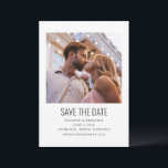 Modern Minimalist Black White Photo Wedding Save The Date<br><div class="desc">Modern Minimalist Black White Photo Wedding Save the Date</div>