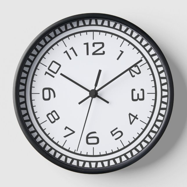 Modern Minimalist Black & White Wall Clock ⏳ (Front)