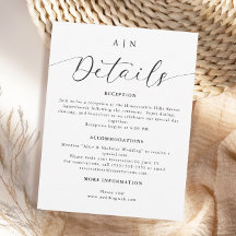 Modern Minimalist Black & White Wedding Details