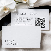 Modern Minimalist Black & White Wedding Website 