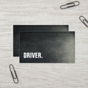 Modern Minimalist Blackboard DRIVER Professional Business Card
