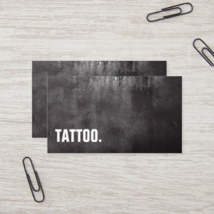 Modern Minimalist Blackboard Tattoo Professional Business Card