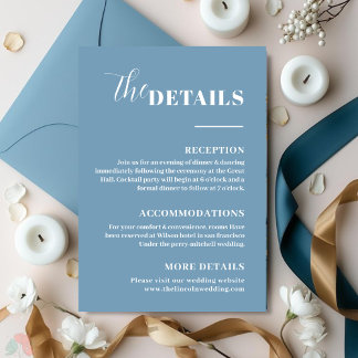 Modern Minimalist blue details Enclosure Card