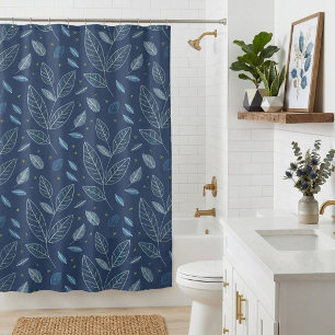 Modern Minimalist Blue Floral