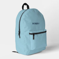 Modern Minimalist Blue Personalized School