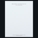 Modern Minimalist Blue Professional Business Letterhead<br><div class="desc">Modern Minimalist Ivory Professional Business Letterhead
Minimalist Luxury Boutique Ivory Letterhead</div>
